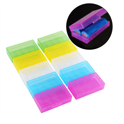 

Greensen 5 Colors Multifunctional Transparent Plastic Holder Storage Box For 18650 18350 Battery 10 Pcs