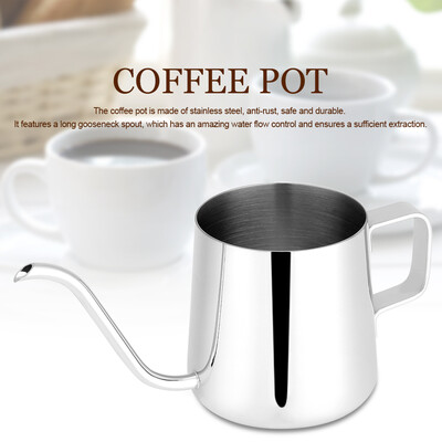 

250ml350ml Stainless Steel Drip Coffee Pot Long Gooseneck Spout Kettle Cup Tea Tool Gooseneck Pot Stainless Steel Coffee Pot