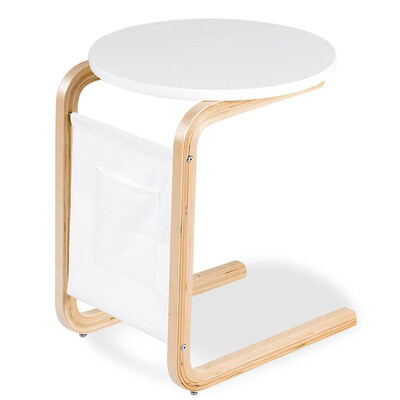 

Bentwood Accent Coffee Table Round Tabletop with Storage Bag