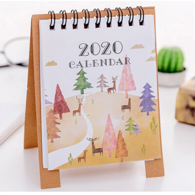 

Siaonvr 2020 Cute Cartoon Mini Table Desk Calendar memorandum Plan Calendar