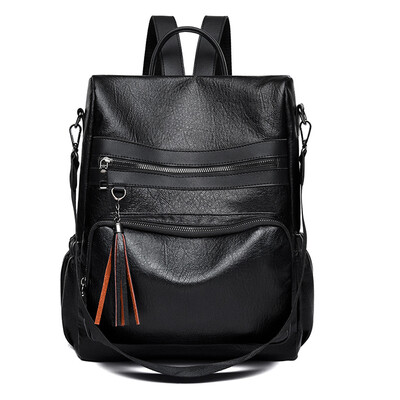 

Tailored Womens Leisure Fashion High-capacity Zipper Fringe Backpacks Bags
