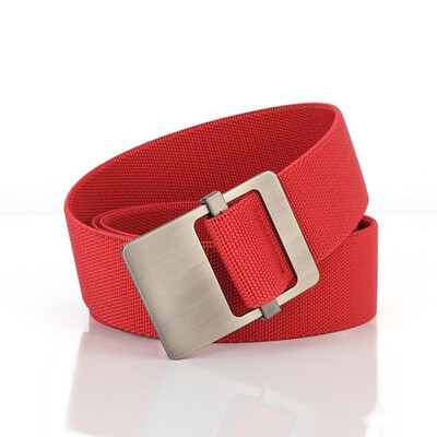 

New elastic force canvas belt fashion easy&convenient Alloy buckle Men belt casual simple Men outdoor cowboy belt
