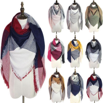 

Women Blanket Oversized Tartan Scarf Wrap Shawl Plaid Cozy Pashmina Scarves Winter