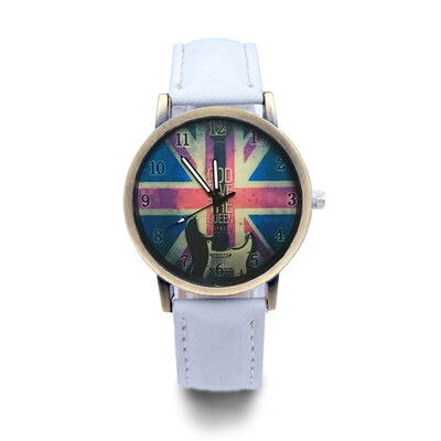 

Bronze flag watch rice flag flag British flag guitar universal watch denim fashion watch
