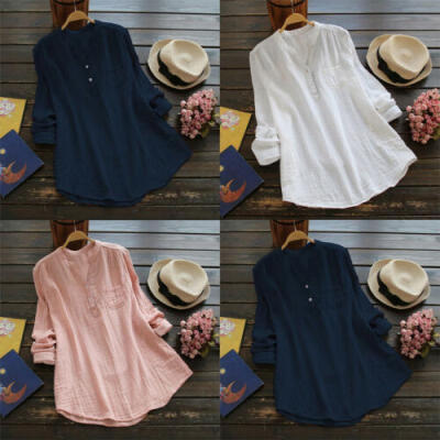 

Fashion Ladies Casual Tops T-Shirt Women Summer Loose Top Long Sleeve Blouse