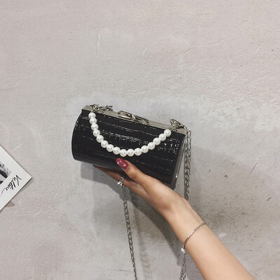 

Tailored Women Retro Pearl Leather Alligator Crossbody Beach Bag Waterproof Messenger Bag