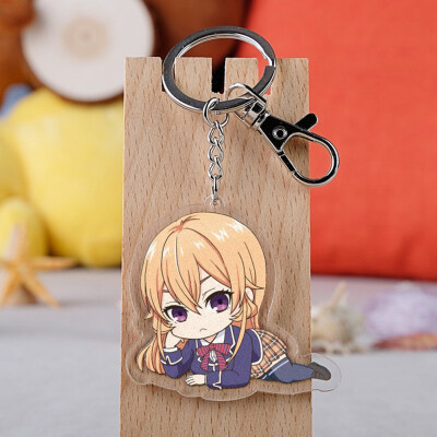 

Anime Shokugeki no Soma Yukihira souma Model Cartoon Key Ring Pendants keychain Toys Gift