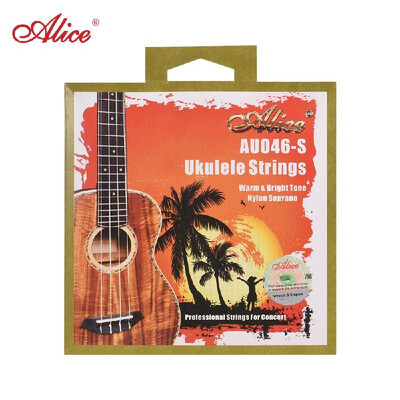 

Alice AU046 Series Ukulele Ukelele Uke Strings SetA-E-C-G White Modified Nylon for Baritone Ukulele AU046-B