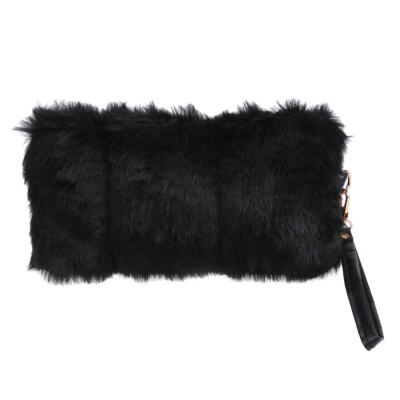 

Portable Plush Mini Handbag High Imitation Fur Women Evening Clutch Bag