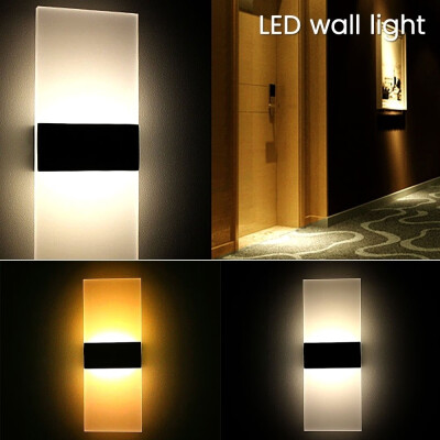 

LED Wall Light Up Down Cube Outdoor Indoor Lighting Bedroom Modern Lamp Fixture