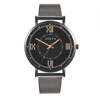 

ZOLFA Fashion Men Quartz Watch Alloy Strap Stainless Steel Male Wristwatch