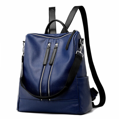

Wholesale shoulder bag female 2018 new college wind student simple soft leather backpack Japan&South Korea leisure wild women bag tide