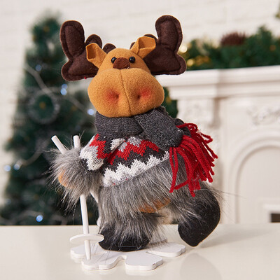 

〖Follure〗Christmas Santa Claus Snowman Elk Ski Doll Toys Xmas Tree Hanging Ornament Gifts