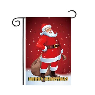 

New Hot Christmas Series Garden Flag Cartoon Printed Decorative Hanging Banner For Outdoor Yard Lawn Patio Porch Decor Year