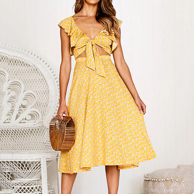

Roseonmyhand 2Pcs Women Sleeveless Wear Slim Fit Suit Sets Party And Evening Mini Print Dress