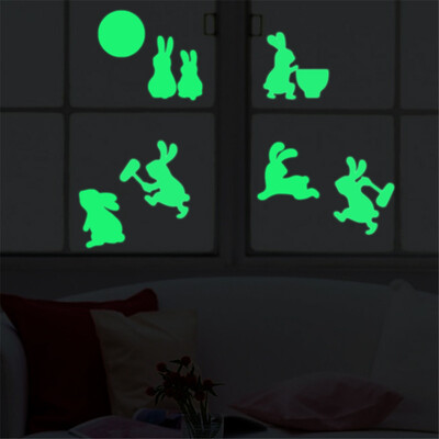 

〖Follure〗Glow In The Dark Bunny Rabbits Easter Holiday Wall Room Wall Decal Sticker