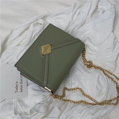 

Chic bag female retro texture simple rhombic chain 2019 new Korean version of the wild shoulder slung small square bag