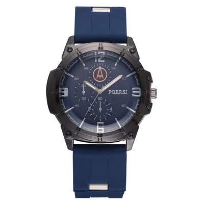 

Watch mens hot sale simple silicone three-eye quartz watch Harajuku style casual watch