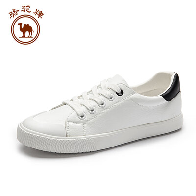 

Camel brand white shoes female Korean version with tide skateboard collision color casual sports W91226531 white black 37235 yards