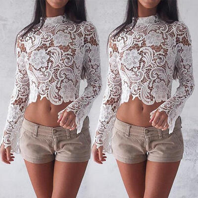

Fashion Women clothes Casual Loose Long Sleeve Ladies T-Shirts Turtle Neck pullover Geometry cotton Tops one pieces