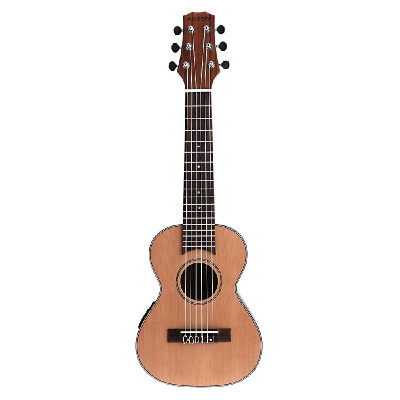 

Andoer 28" Guitalele Guitarlele Guilele Travel Guitar Solid Cedar Rosewood Fretboard Bridge Stringed Instrument with Built-in 3-ba