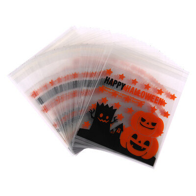 

100 Pack Halloween Gift Bags Environmental Cookies Bag Gift Bag Halloween Decoration Cute Gift Bag Food Bag