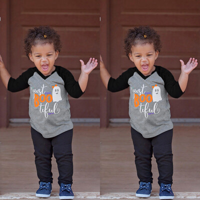 

Toddler Baby Girls Cartoon Devil Print Long Sleeve T-Shirt Top Halloween Blouse
