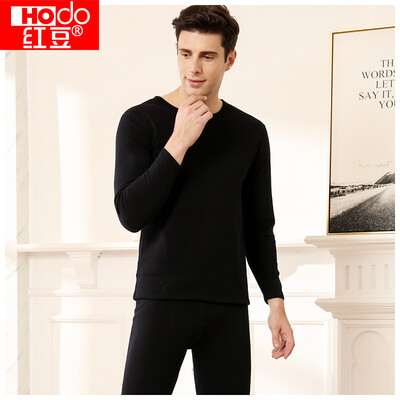 

Red bean thermal underwear mens plus velvet thickening woolen autumn clothes long pants cold suit 301 Navy 175100