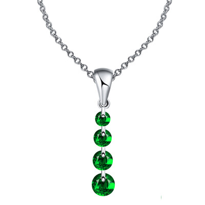 

8 Colors Fashion Women Silver Color Simple Necklace Gold Color Crystal Beads Pendants Chain Long Necklace Women Collars
