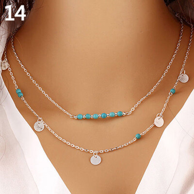 

Women Lady Fashion Multilayer Choker Pendant Necklace Xmas Gift Boho Jewelry