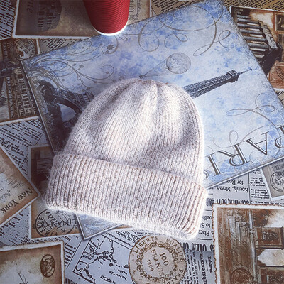 

Japanese Angora Rabbit Hat Women Crimping Knit Hat Autumn&Winter Turtleneck Hat Couples Thicken Cold Hat Tide