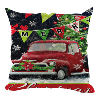 

Siaonvr Christmas Pillow Cover Pillowcases Decorative Sofa Cushion Cover Home Decoration