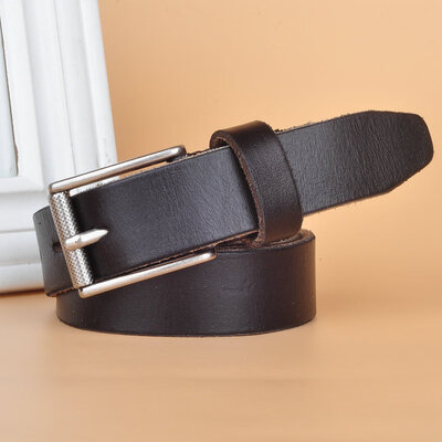 

Womens leather belt retro old handmade pure leather wild casual Korean version of the simple female cowhide belt