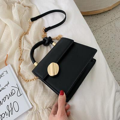 

Summer new texture bag female 2019 new Korean version of the wild single shoulder slung fashion chain portable Kelly bag