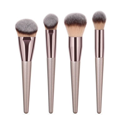 

Gobestart 4PCS Wooden Foundation Cosmetic Eyebrow Eyeshadow Brush Makeup Brush Sets Tools