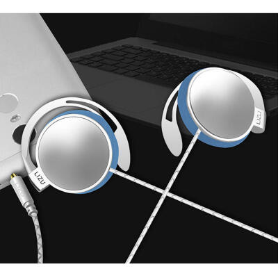 

35mm Wired Ear-Hook Type Earphone Headset With Volume Control Microphone For Mobile Phones