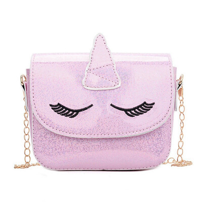 

Lovely Unicorn Shiny Sequins Mini Handbag Women Girls Small Pu Shoulder Bags Children Kids Chain Crossbody Bag Wallet