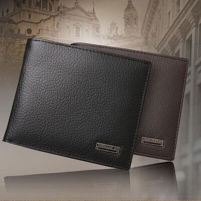 

Fashion Men Genuine Leather Trifold Wallet IDCredit Card Holder Coin Purse Slim