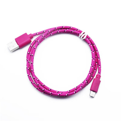 

2M Braided Nylon Micro USB Charger Sync Data Charging Cable Cord for Android