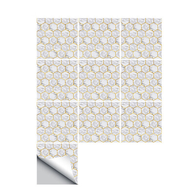 

10 PcsSet Self Adhesive Tile Stickers Art Decals DIY Wall Sticker Kitchen Backsplash Bathroom Removable Home Tidy Protection
