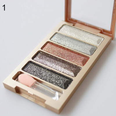 

5 Colors Glitter Super Flash Eyeshadow with Brush Makeup Eye Shadow Palette