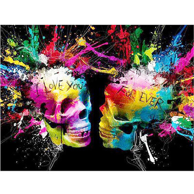 

Mordern FULL DIY Diamond Painting Cartoon skull pattern Cross Stitch Mosaic Gifts for Kids Diamond Embroideras