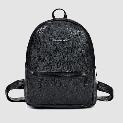 

New Fashion Women Girl PU Backpack Zipper Pocket Adjustable Straps Schoolbag Travelling Student Bag