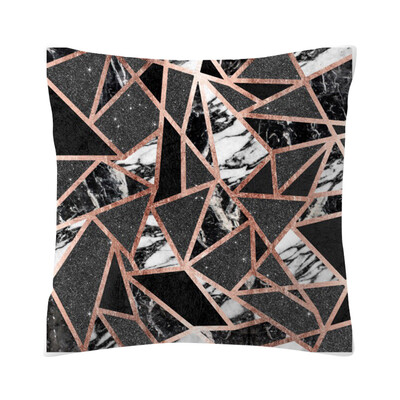 

〖Follure〗Rose Black Gold Cushion Cover Square Pillowcase Home Decoratio