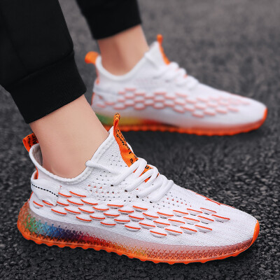 

Summer mens shoes breathable thin color mesh canvas shoes running shoes all kinds of mens sports leisure shoes