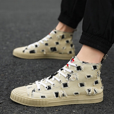 

Mens Shoes in Autumn Fashion High-Up Canvas Board Shoes Leisure Cloth Shoes Korean Summer Fashion Shoes