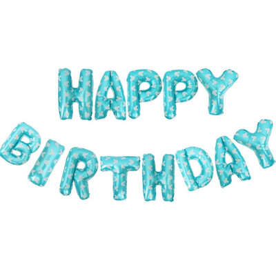 

FUNNYBUNNY 16 inch Happy Birthday Banner Balloons Foil Letters Mylar Balloons for Birthday Party Decoration