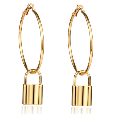 

Punk Layered Lock Pendant Necklace For Women Gold Color Metal Statement Padlock Choker Necklace Femme Jewelry