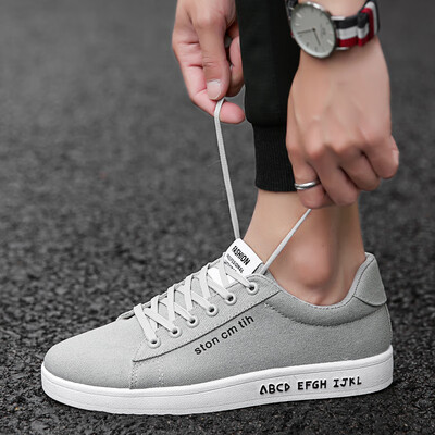 

2019 new summer mens shoes trend Korean version of mens tide shoes summer canvas casual shoes small white shoes shoes