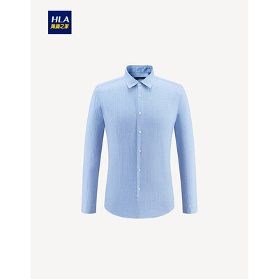 

HLA Haishus Parents Sleeve Casual Shirt Men 2019 Spring New Refreshing Stripes Comfortable Breathable Long Lining HNEAD1R048A Light Blue Stripes 48 16584A 38